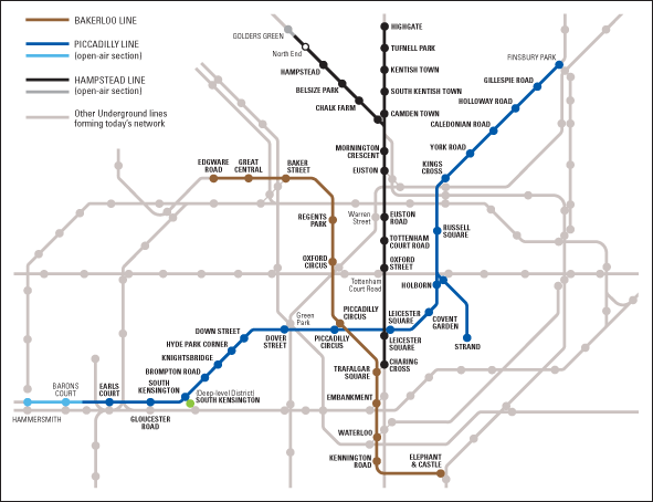 Contextual Underground Map - click for enlargement