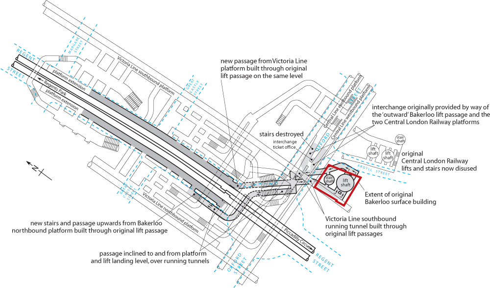 Oxford Circus Station Plan - click to go back